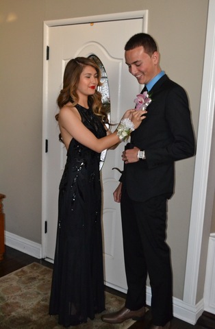 I went with my boyfriend to his prom