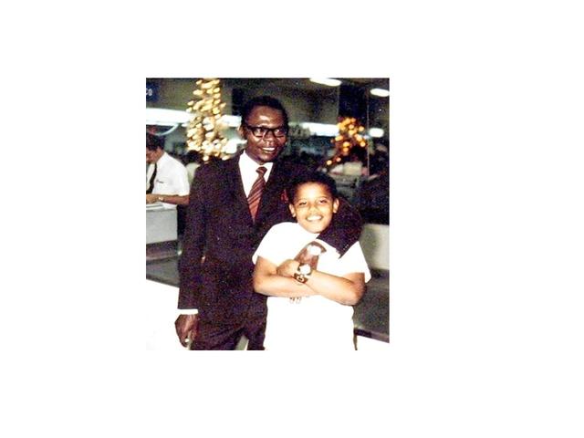 Barack's father comes for a visit