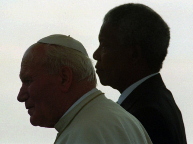 Pope John Paul II visits South Africa