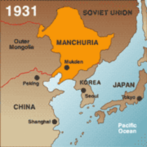Japan conquors Manchuria in Northern China
