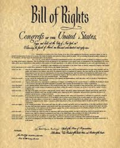 Bill of Rights added to the Constitution