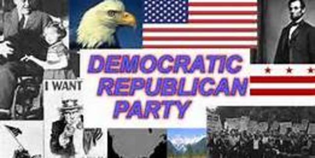 Beginning of Democratic-Repuclican Party