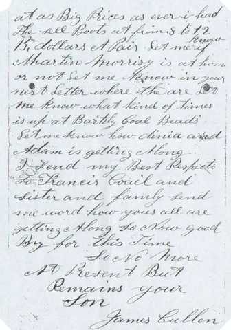 Letter to his wife on January 4 1863