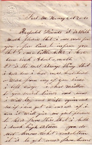 Letter to his wife on April 14 1863