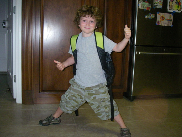 Ben's first day of school