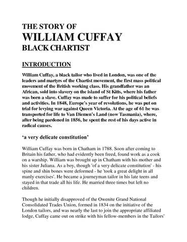 Chartism, a  working-class movement for  male voting and  other rights