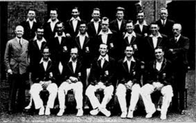 English cricket team defeat Don Bradman
