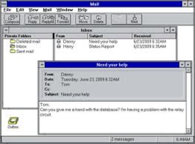 The first commercial email software.