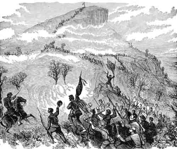 The 21st Wisconsin Infantry encampment gets attacked