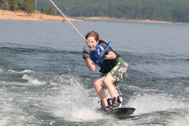 My first time wakeboarding