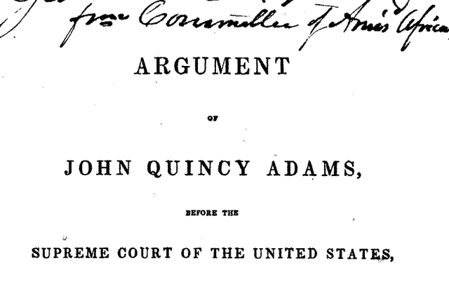 Argument of John Quincy Adams, before the Supreme Court of the United States