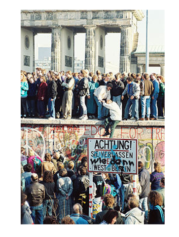 The Border Opens Between East and West Berlin.