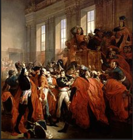 Napoleon Crowns himself Emperor of the French with Pope Pius in Attendance