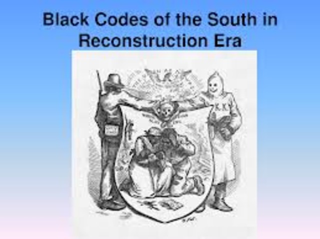 Black Codes Created in Mississippi