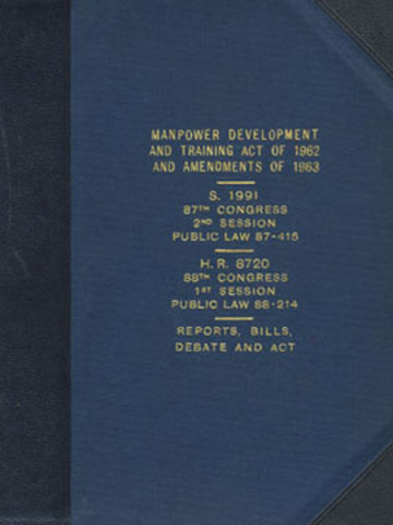 To meet the need for education and training programs that would prepare people for burgeoning high-tech industries, the Labor Department establishes the Manpower Administration.
