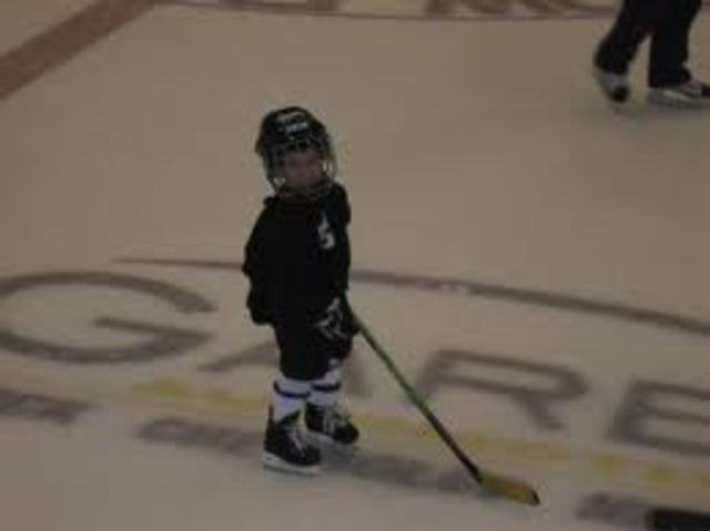 Ethan plays hockey