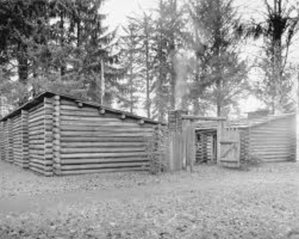 Construction on Fort Clatsop begins.