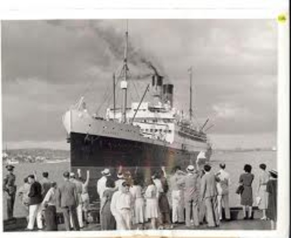 Cuba and the United States refuse to accept Jewish refugees aboard the ship S.S. St. Louis, which is forced to return to Europe.