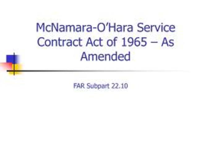 McNamara-O’Hara Service Contract Act