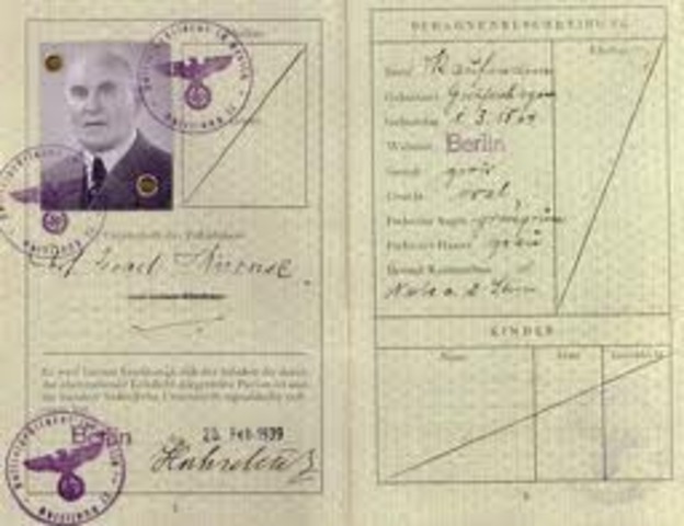 Jews can obtain passports for travel outside of Germany only in special cases.