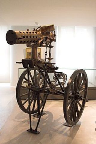 Invention of the machine gun (Gatling gun) - US