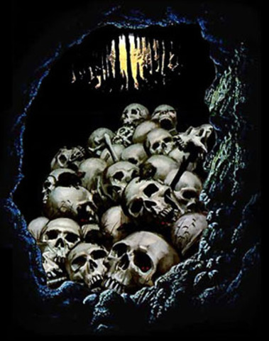 Montresor leads Fortunato deeping into the crypt