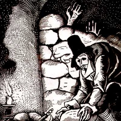 Montresor began to wall up the entrance of the niche.