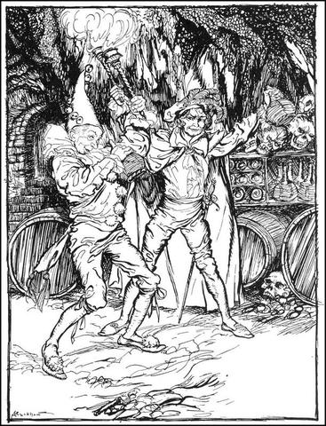 Fortunato makes jesture that Montressor dosent understand