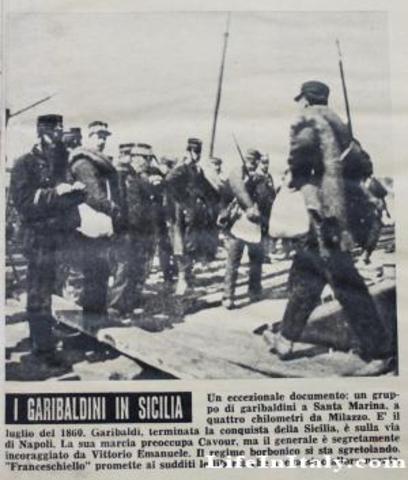 a small army of italian nationalists led by garibaldi captured Sicily