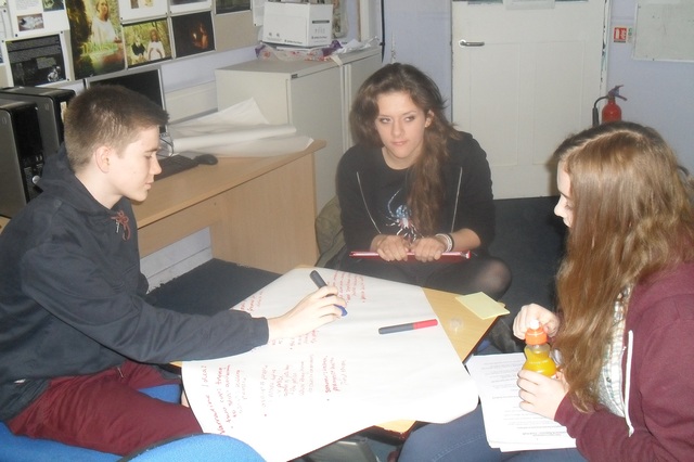 Forming groups and working collectively on the project