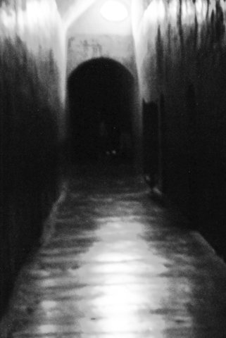 Walking into the catacombs