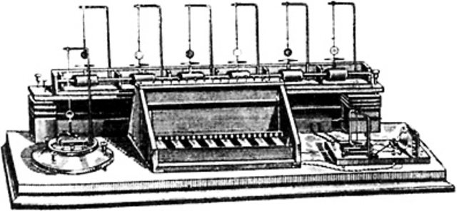 Морзе создал электромагнитный телеграфный аппарат