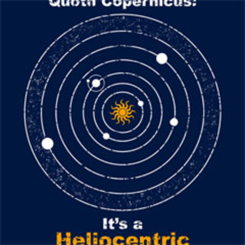 Copernicus claims the universe is heliocentric