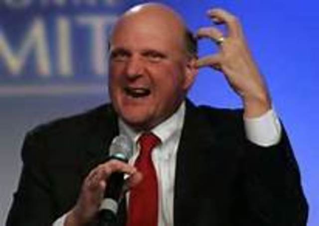 Steve Ballmer is named president and chief executive of Microsoft