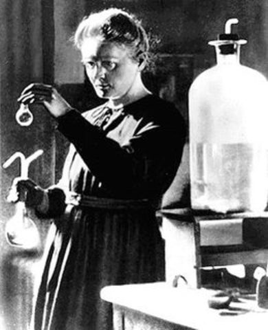 Marie Curie receives Nobel Prize for her work with radioactivity and its ability to cure some diseases