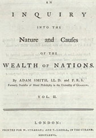 Adam smith publishes wealth of nations