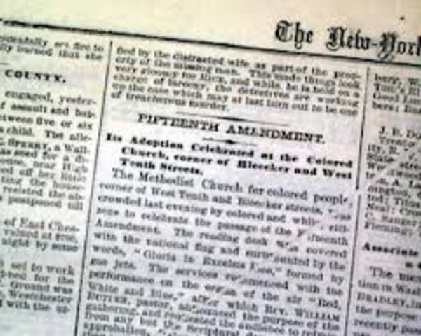 15th Amendment Ratified