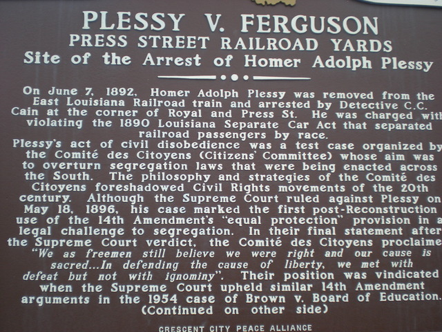 Case of Plessey Vs. Ferguson