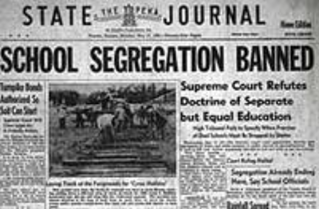 School Segregation Outlawed