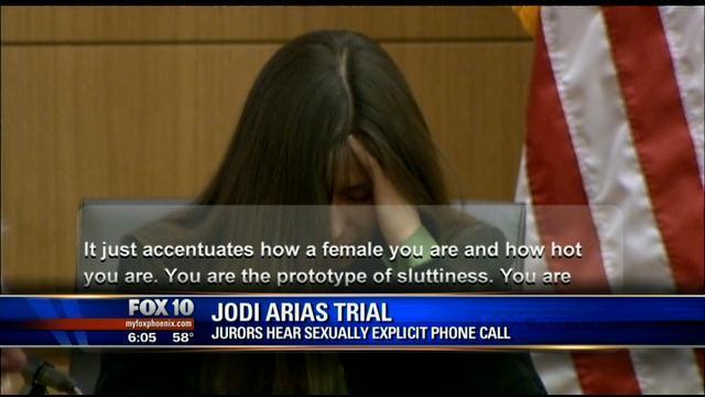 Lurid phone sex tape played for jurors in Arias trial