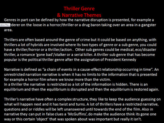 Research and preliminary Exercise