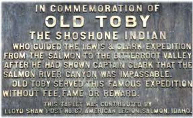 The expedition sets out with a Shoshone guide called Old Toby, along with 29 horses and a mule.