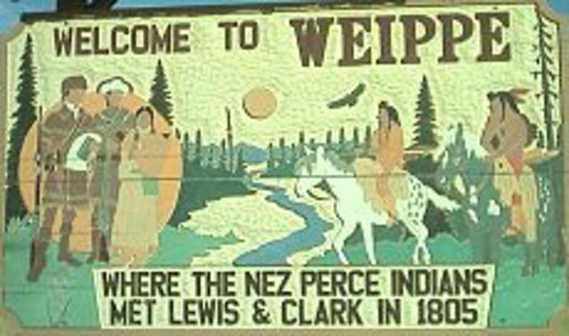 After nearly starving in the mountains the expedition emerges near present-day Weippe, Idaho.