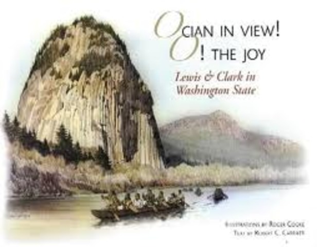 Clark, who believes he can see the ocean writes his most famous journal entry: "Ocian in view! O! the joy." The expedition is actually still 20 miles from the sea. Terrible storms halt the expedition for nearly 3 weeks.