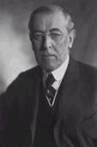 Woodrow Wilson elected president