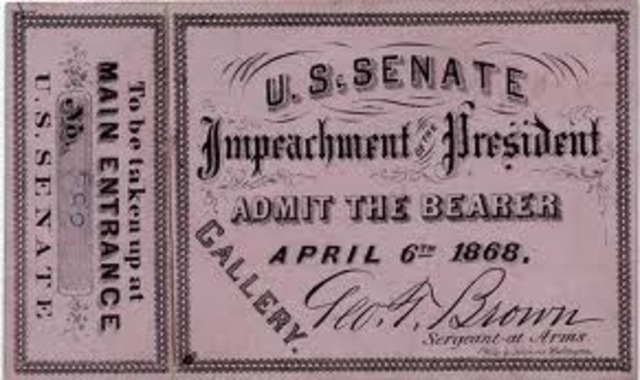President Andrew Johnson Impeached