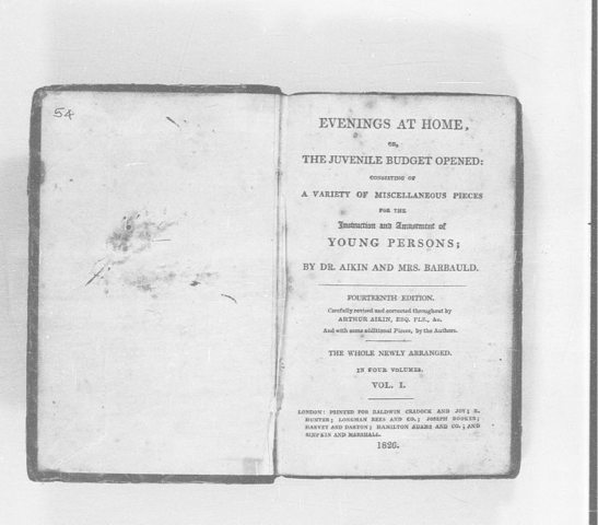 John Aikin / Anna Laetitia Barbauld and "Evenings at Home"