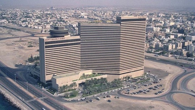 The Hyatt Hotel in Dubai in December 1987 shorty after it opened.