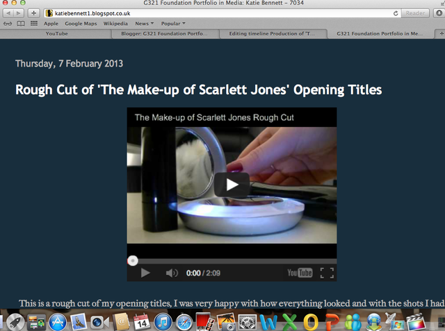 Upload a Rought Cut to Blog and YouTube