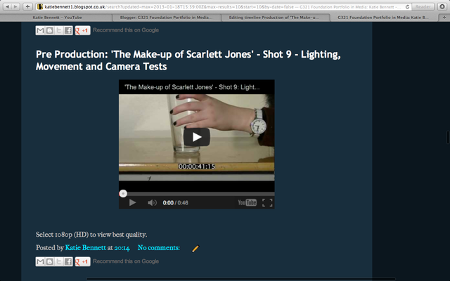 Upload - Pre Production: Shot 9, Lighting, Movement and Camera Tests - COMPLETED